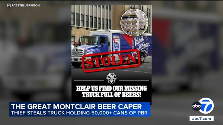 Pabst Blue Ribbon Truck Stolen — recent news image for a rising United States search trend